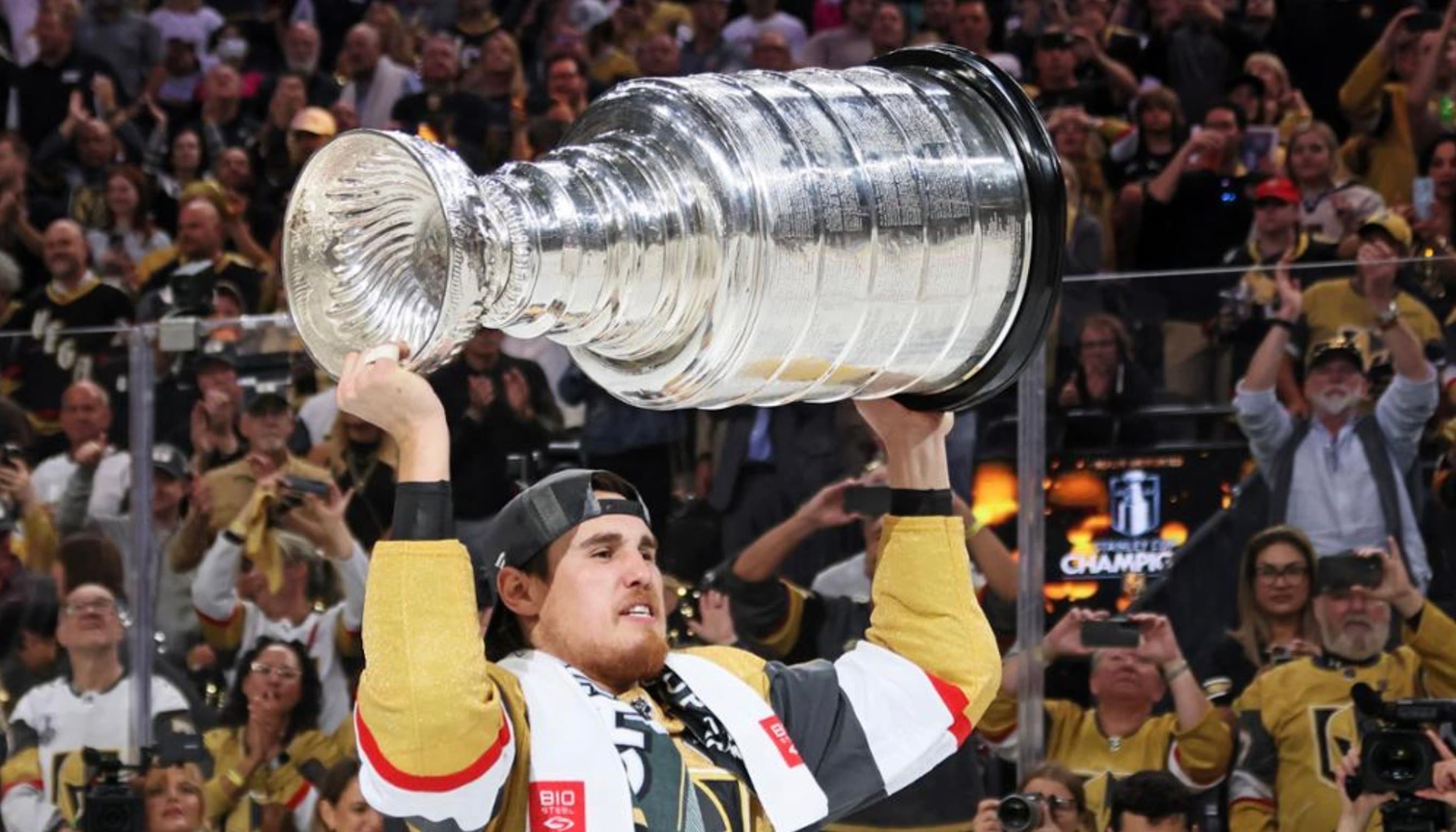 Stanley Cup: Brett Howden celebrating win in Oakbank