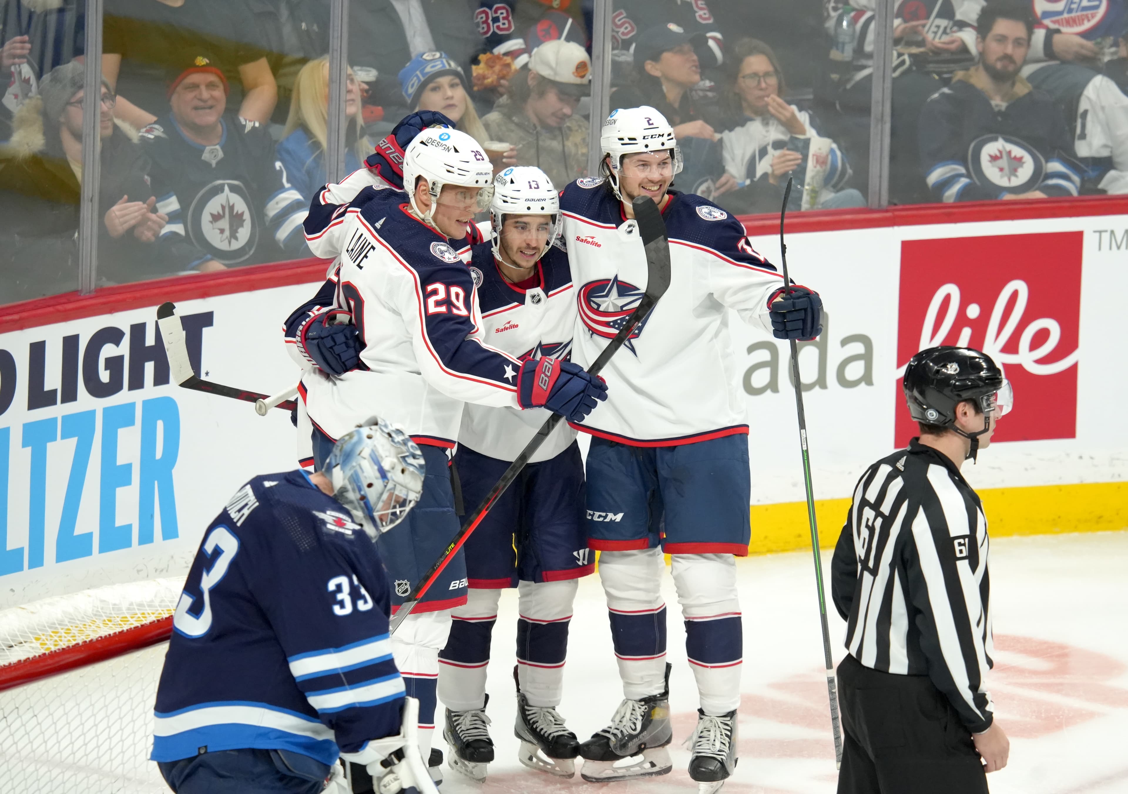 Laine, Blue Jackets Torch Jets in Blowout Road Win